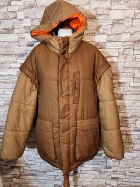 UGG Kristian Conv  2 In 1 Puffer Brown & Green Full Zip Jacket Brand New No Tag